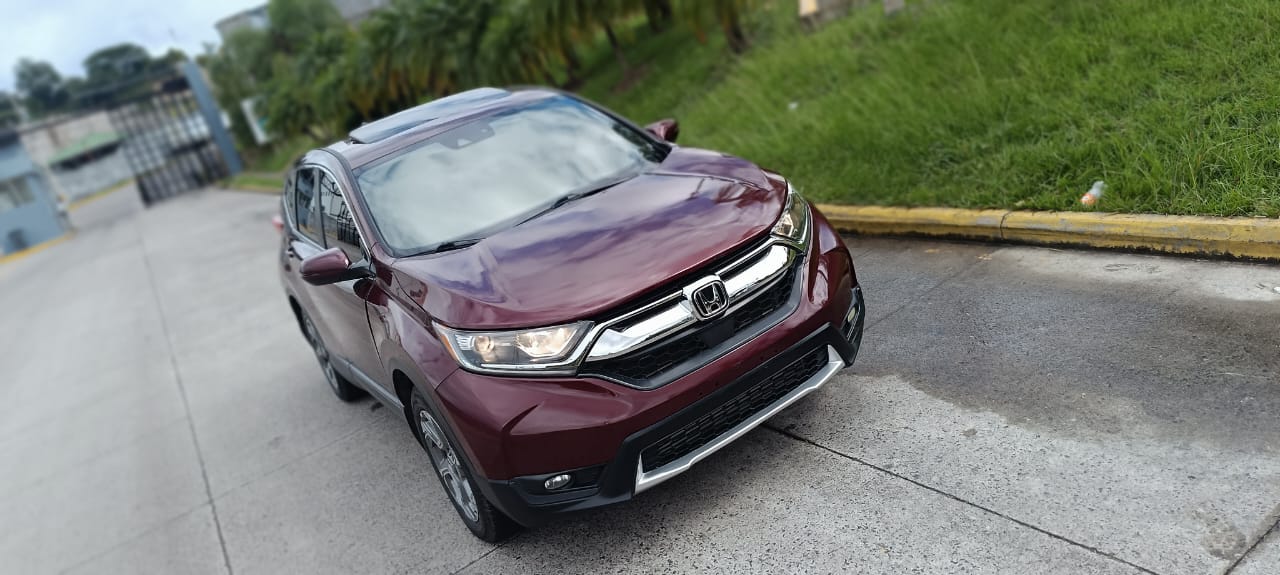 Honda CR-V 2018 color vino, vista frontal aérea, en venta en Honduras