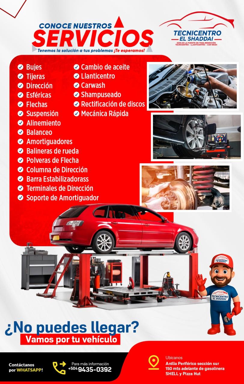 Tecnicentro El Shaddai | Taller Automotriz Honduras